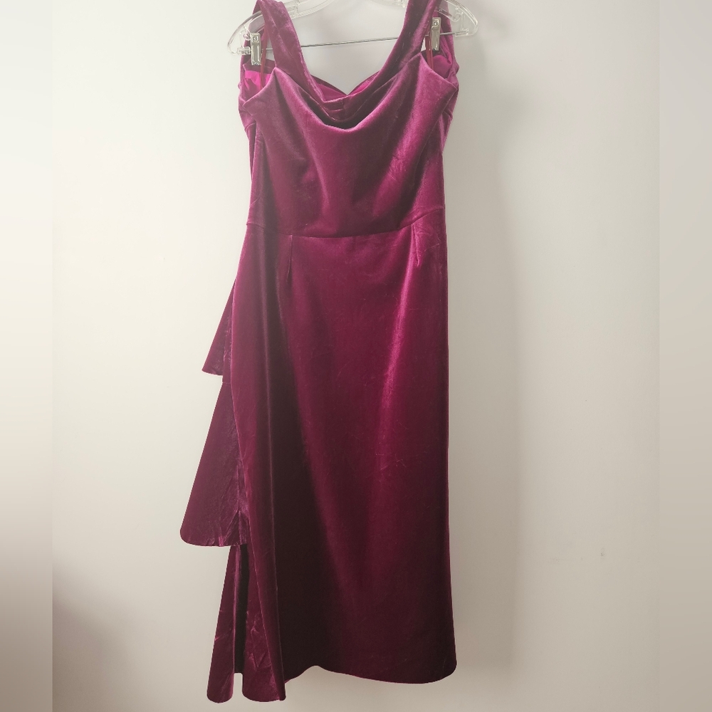 Chiara Boni Velvet Ruffle Dress - Picture 4 of 16
